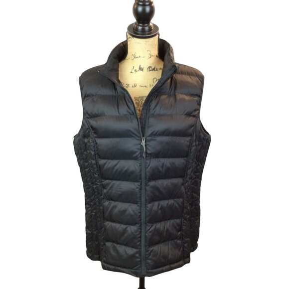 32 Degrees Heat Quilted Puffer Vest Womens XXL Black Lightweight Poly Fill - Picture 5 of 9